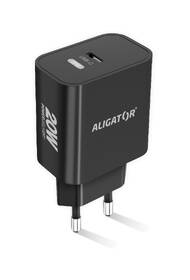 Nabíječka do sítě Aligator Power Delivery 20W, USB-C + kabel pro Apple černá barva
