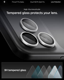 Ochranné sklo čočky fotoaparátu Spigen tR EZ Fit Optik Pro na Apple iPhone 17/16/15/14 Pro / 17/16/15/14 Pro Max stříbrné

 obrázek produktu 9 z 11