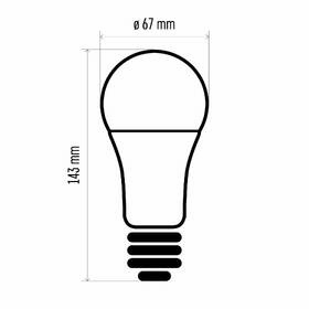 Žárovka LED EMOS klasik, E27, 19W, teplá bílá 

 obrázek produktu 4 z 5