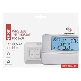 Termostat EMOS pokojový, programovatelný, bezdrátový, OpenTherm, P5616OT 

 obrázek produktu 11 z 11