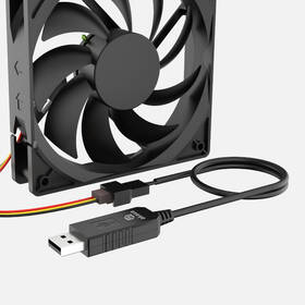 Adaptér AKASA USB to 3-Pin/4-Pin, 5V/12V  PC Fan černý

 obrázek produktu 3 z 3