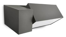 Nástěnné svítidlo Philips Border, 1xE27 - antracitové 

 obrázek produktu 1 z 2