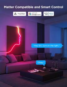 LED pásek Govee Neon 2 MATTER, 3m, RGBIC 

 obrázek produktu 5 z 12
