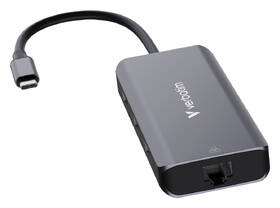 USB Hub Verbatim USB-C Essentials Multiport Hub 6 port - 3x USB 3.2 GEN 1 / HDMI /  USB-C PD / RJ-45 šedý

 obrázek produktu 1 z 5