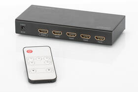 HDMI přepínač Digitus 5x1, podpora 4K + dálkové ovládání černý

 obrázek produktu 1 z 2