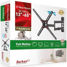 Držák TV Barkan BM343, polohovatelný, pro úhlopříčku 13" až 65", nosnost 40 kg 

 obrázek produktu 2 z 3