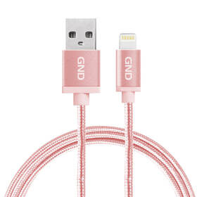 Kabel GND USB / lightning MFI, 2m, opletený růžový

 obrázek produktu 2 z 2