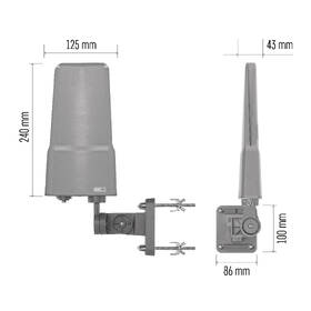 Venkovní anténa EMOS VILLAGE FLIPP–V200, DVB-T2, DAB, filtr LTE/4G/5G 

 obrázek produktu 10 z 12