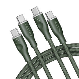 Kabel Voltme Powerlink Rugg Series USB-C/USB-C, CTC 5A/100W 1,8m zelený

 obrázek produktu 1 z 4