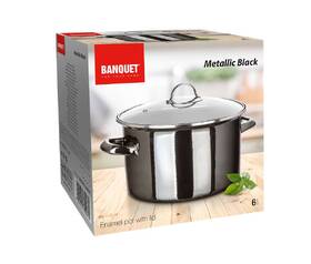 Hrnec s poklicí BANQUET METALLIC Black 26 cm, 6 l černý

 obrázek produktu 1 z 7