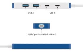 USB Hub HyperDrive Flex 4 Port USB-C Combo bílý/modrý

 obrázek produktu 5 z 6
