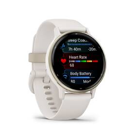 Chytré hodinky Garmin vívoactive 5 - Cream Gold / Ivory Silicone Band 
