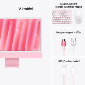 Počítač All In One Apple 24" CTO M4 10× CPU 10× GPU, 32 GB, 2 TB - růžový CZ 
