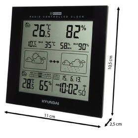 Meteorologická stanice Hyundai WS 2244 M stříbrná barva
