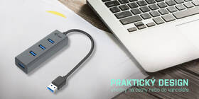 USB Hub i-tec Metal USB 3.0 / 4x USB 3.0 šedý

 obrázek produktu 4 z 4