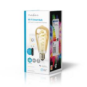 Chytrá žárovka Nedis SmartLife ST64, Wi-Fi, E27, 360 lm, 4.9 W, Teplá - studená bílá 

 obrázek produktu 5 z 5