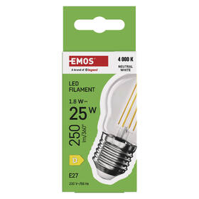 Žárovka LED EMOS Filament Mini Globe, 1,8 W, E27, neutrální bílá 

 obrázek produktu 4 z 7