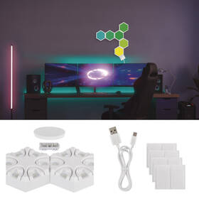Stolní LED lampička EMOS GoSmart, Quantum Light, 5,5 W, RGB bílá

 obrázek produktu 9 z 11