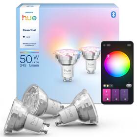 Chytrá žárovka Philips Essential Bluetooth, 4,7 W, GU10, White and Color Ambiance (3 ks) 

 obrázek produktu 2 z 8