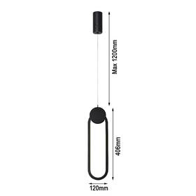 Závěsné svítidlo IMMAX NEO LITE OVALE SMART 40x12cm 22W s podporou BEACON, Wi-Fi, TUYA černé

 obrázek produktu 3 z 9