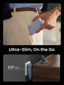 Nabíječka do sítě UGREEN 65W GaN Tech Ultra-Slim stříbrná

 obrázek produktu 9 z 10