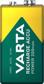 Baterie nabíjecí Varta Recharge Accu Power 1 9V (7HR9V), 200 mAh (1ks) 

 obrázek produktu 1 z 4