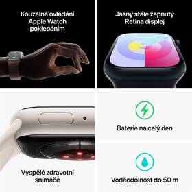 Chytré hodinky Apple GPS 41mm pouzdro z růžového hliníku - světle růžový sportovní řemínek - M/L 

 obrázek produktu 8 z 9