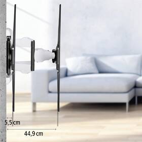 Držák TV Hama XL, pohyblivý, pro úhlopříčky 46"-90", nosnost 75 kg černý/bílý

 obrázek produktu 12 z 17
