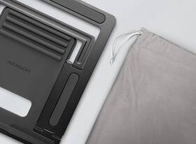 Stojánek Axagon kovový, pro notebooky 10" - 17,3", 4 nastavitelné úhly antracitový

 obrázek produktu 7 z 7