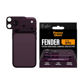 Tvrzené sklo PanzerGlass FENDER  na Apple iPhone 18 Pro, ochranný hliníkový prvek fotoaparátu vínové

 obrázek produktu 3 z 6