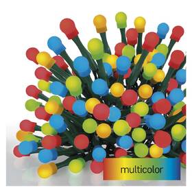 LED řetěz EMOS 200LED cherry řetěz - kuličky, 20 m, venkovní i vnitřní, multicolor, programy, časovač 

 obrázek produktu 1 z 6
