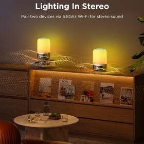 Stolní LED lampička Govee Table Lamp 2 RGBW lampa s reproduktorem - zvuk od JBL bílá/šalvějová

 obrázek produktu 5 z 7