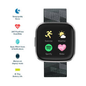 Chytré hodinky Fitbit Versa 2 Special Edition (NFC) - Smoke Woven 

 obrázek produktu 3 z 7