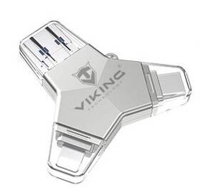 USB Flash Viking 64GB, USB/USB-C/Micro USB/Lightning stříbrný

 obrázek produktu 1 z 4