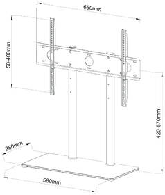 Stojan pro TV STELL SHO 1043, pro úhlopříčky 32" až 65", nosnost 50 kg černý

 obrázek produktu 3 z 3