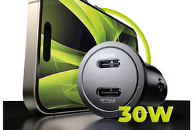 Adaptér do auta Mobile Origin Metal 30W, 2x USB-C černý

 obrázek produktu 4 z 10