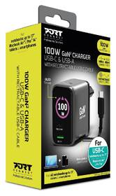 Napájecí adaptér PORT CONNECT GaN2 100W, 2x USB-C PD + USB-A QC, OLED displej 

 obrázek produktu 8 z 9