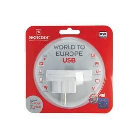 Cestovní adaptér SKROSS pro cizince v ČR, vč. 1x USB 2100mA bílý

 obrázek produktu 5 z 6