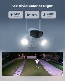 IP kamera Reolink Duo Floodlight Wi-Fi bílá barva
