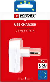 Cestovní adaptér SKROSS nabíjecí, 2x USB-A, EU, 12W bílý

 obrázek produktu 6 z 6