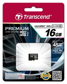 Paměťová karta Transcend 16GB UHS-I U1 (45MB/s) 

 obrázek produktu 1 z 1