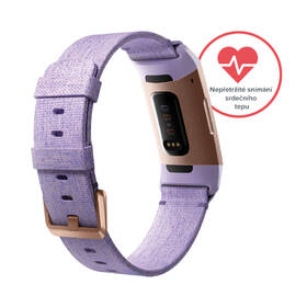 Fitness náramek Fitbit Charge 3 speciální edice (NFC) - Lavender Woven 

 obrázek produktu 6 z 9