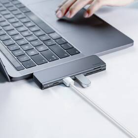 USB Hub Baseus USB-C/USB-C PD, 2x USB 3.0, micro SD, SD, TF šedý

 obrázek produktu 6 z 9