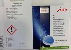 Čisticí tablety pro espressa Jura 6 ks 

 obrázek produktu 1 z 2
