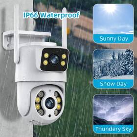 IP kamera IMMAX NEO LITE SMART Security DOUBLE , 355° 90°, Wi-Fi, Tuya bílá

 obrázek produktu 11 z 12