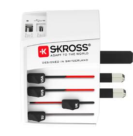 Cestovní adaptér SKROSS MUV USB, USB A+C, univerzální pro 150 zemí 

 obrázek produktu 1 z 10