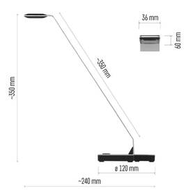 Stolní LED lampička EMOS Alvin stříbrné

 obrázek produktu 4 z 5