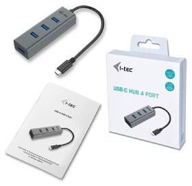 USB Hub i-tec USB-C Metal, 4x USB 3.0 šedý

 obrázek produktu 3 z 4