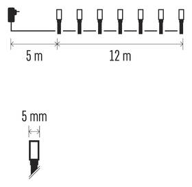 Vánoční osvětlení EMOS 120 LED řetěz, 12 m, venkovní i vnitřní, multicolor, programy 

 obrázek produktu 7 z 8