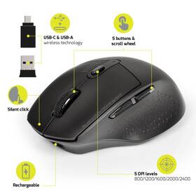 Myš PORT CONNECT Office Rechargeable BT Combo černá

 obrázek produktu 2 z 4